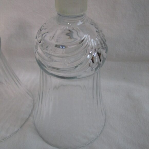 Pair Home Interiors Renaissance Clear Glass Candle Holders - Picture 6 of 7